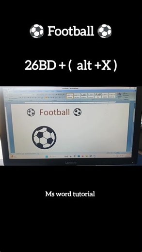 Football Symbol in MS Word ⚽ | How to Insert Football Symbol in MS Word Easy Method