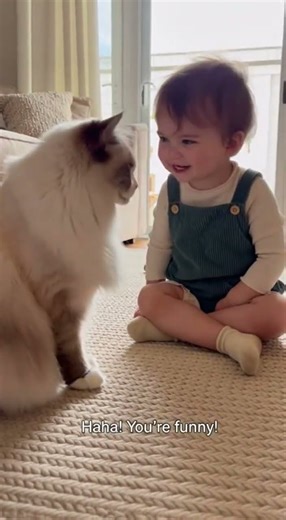 #pawsunited #petvideos #catandkid #toddlerandpets #petreels #animalvideos #cutecontent #reels #fyp