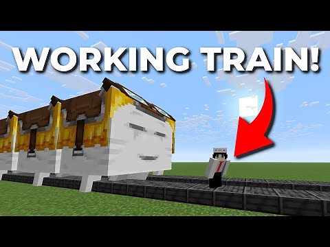 I made Working Train in Minecraft using HAPPY GHAST