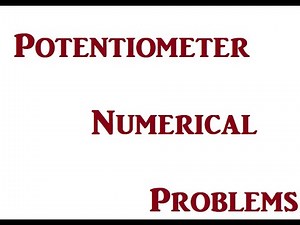 Numerical problems in potentiometer | Unit 1 | ME8791 Mechatronics (Anna University) | Arun