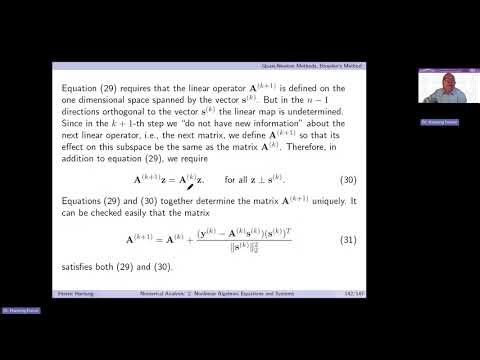 Numerical Analysis 2.12. Quasi-Newton Methods: Broyden's Method