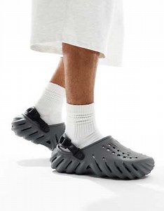 Crocs Unisex Echo clogs in slate grey | ASOS