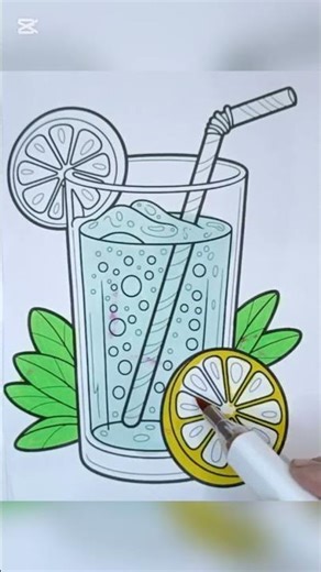 Lemon Drink Coloring Page 🍋 | Relaxing Summer Coloring for Kids