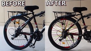 72Pcs Spoke Skins Covers Spoke Wraps Wheel Decoration for Motorcycle Bicycle Dirt Bike Wheelchair(Red & White)