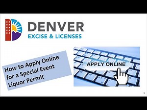 How to Apply Online for a Special Event Liquor Permit with Denver Excise and Licenses