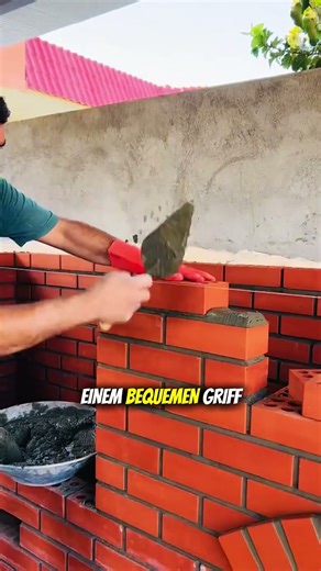 "Perfect Bricklaying Technique Using Masonry Trowel | Brick Wall Construction Tips for Beginners"