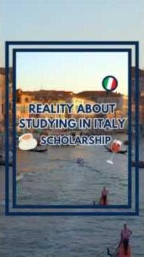 Reality about scholarship in Italy. Watch full video on our YouTube channel #scholarships #italy