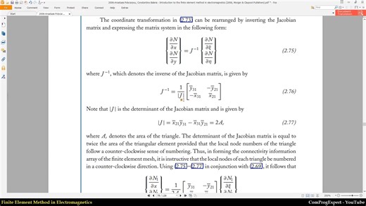 24.Evaluation of element matrices and vectors (Finite Elem
