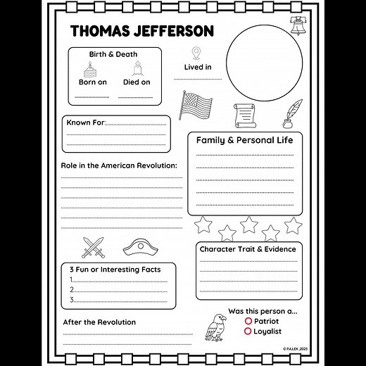 American Revolution Project Template – Biography Report Worksheets This American Revolution Project Template is designed for upper elementary students in Grades 4–6 to research and report on key historical figures from the Revolutionary War. https://www.teacherspayteachers.com/Product/American-Revolution-Project-Template-Biography-Report-Worksheets-13966072 #template #americanrevolution #worksheet #biographyreport #grade4 | P.A.Lek | Facebook