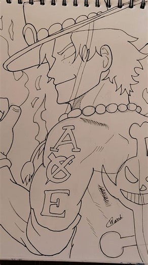 🔥Lets draw Ace (ONE PIECE)🔥