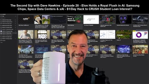 The Second Sip with Dave Hawkins Elon Holds a Royal Flush in AI: Space Data Centers xAI | David Hawkins
