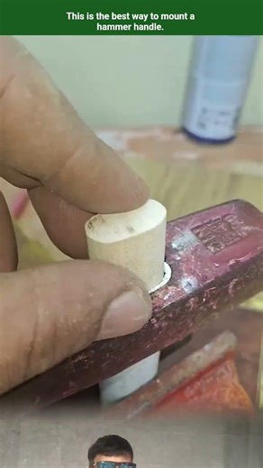 This is the best way to mount a hammer handle.