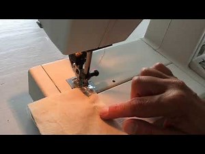 Rechte steek maken op de naaimachine