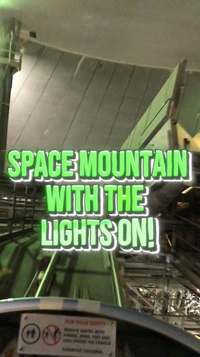 Space Mountain with the lights on: revealing the inner workings of a cosmic thrill ride! Will you still put your hands up after watching? #spacemountain #waltdisneyworld #magickingdom #seewdw