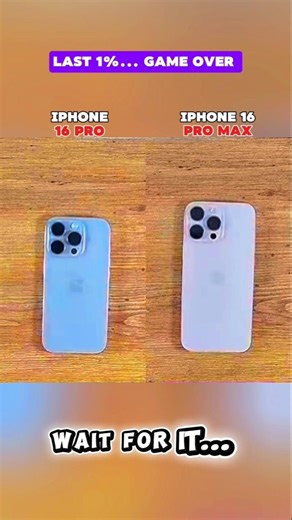 😳🪫IPHONE 16 PRO vs IPHONE 16 PRO MAX BATTERY TEST!!! 🙄🔋