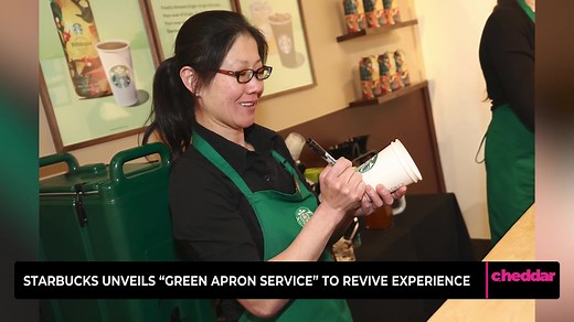 2.4K views | Starbucks has launched its “Green Apron Service” initiative nationwide, aiming to improve speed, personalization, and hospitality across 11,000+ stores. | cheddar news | Facebook