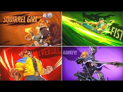 Marvel Rivals - All Character Intros & MVP Animations (4K 60fps)