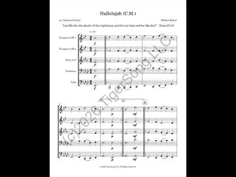 Hallelujah C.M. (Shape-Note Hymn) for Brass Quintet