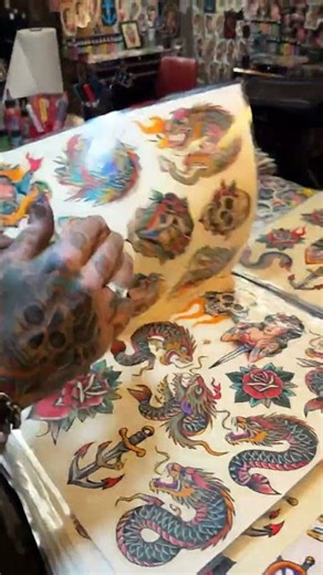 54 Original Tattoo Flash Designs 🔥 #shorts