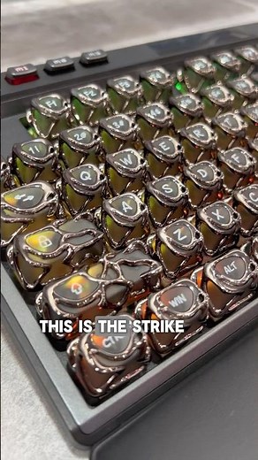Strike pro wireless keyboard with custom skeleton key caps from @msi at #computex2025