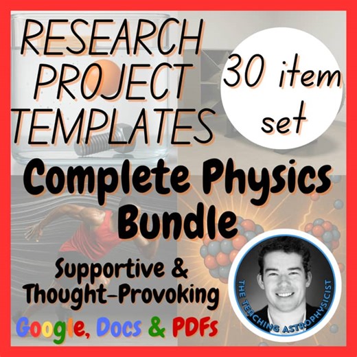 Physics | 30 Science Research Project Templates | Complete Set