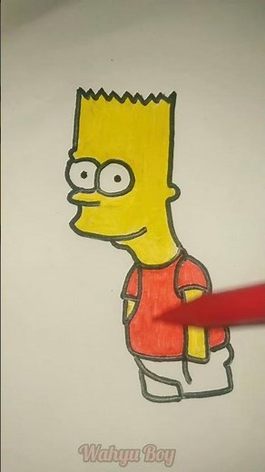 How to draw Bart Simpson #shorts #art #drawing #draw #instagram #satisfying #tiktok #painting