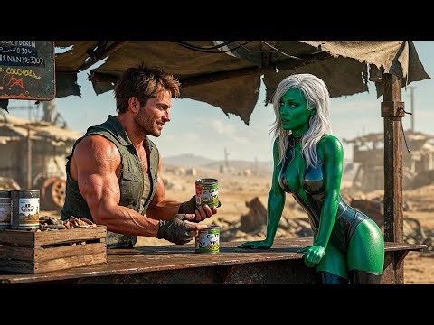 After the Apocalypse His Food Stall Has Everything, Surrounded by Hungry Alien Girls Offering Him...