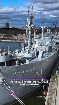 Soaring Over History: Aerial Tour of the WWII Liberty Ship SS John W. Brown