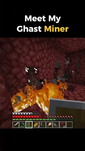 Minecraft Ghast Miner Moments #minecraft #shorts #challange