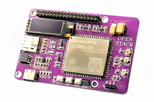 Open Stack standalone 4G LTE IoT board runs RTOS on Quectel EC200U LTE module (Crowdfunding) - CNX Software
