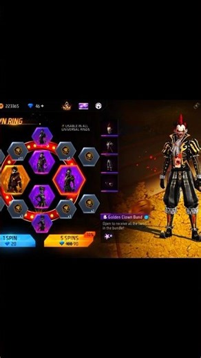 New Clown Ring Universal Token Ring Event Spin | 🤯 Old Joker Bundle | in free fire 🔥
