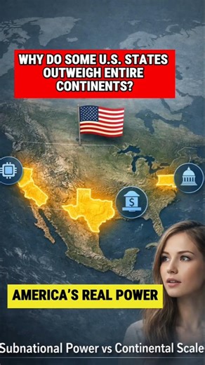 🇺🇸 WHY DO SOME U S STATES OUTWEIGH ENTIRE CONTINENTS ?