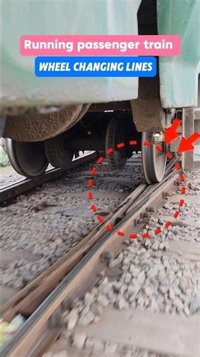 যাত্রীবাহী ট্রেনের লাইন পরিবর্তন প্রক্রিয়া.. 🛞🛞 || #viral #train #railway #shorts #trending #wheels