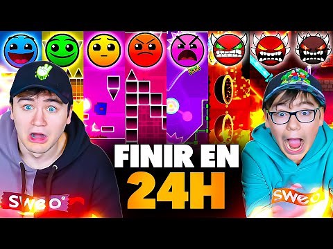 ON FINIT TOUS les Niveaux de Geometry Dash en 24H !!!