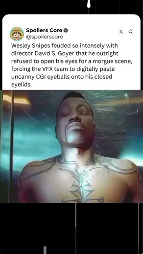 Wesley Snipes Refused To Open His Eyes On Set 😂💀 #blade #wesleysnipes #shorts