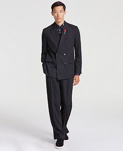 HUGO by Hugo Boss Men's Modern- Logo-Print Double-Breasted Suit Separates - Macy's