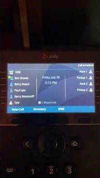 Comcast Business VoiceEdge - Call Park / Pickup