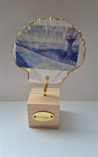 Hand-painted and Decorated Scallop Shell. the Passage Du Gois at Noirmoutier. - Etsy