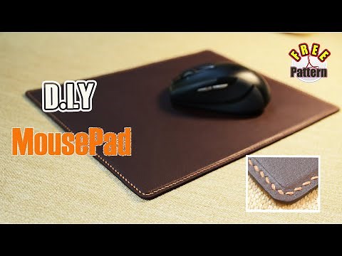 [Leather craft] Making a leather MOUSE PAD | FREE PATTERN | Mousepad (2021)