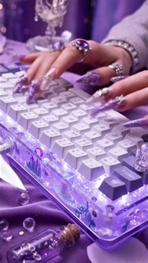 Colorful Keyboard ASMR Compilation 💖💜💙💛 Close-up keyboard typing #asmr #keyboard #viralshorts
