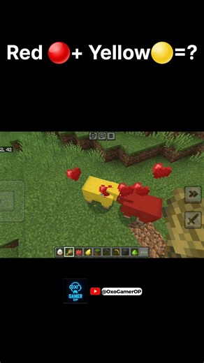 Minecraft logic Sheep color mixing❤️💛#cebum #trend #minecraft #sheeplogic #shorts