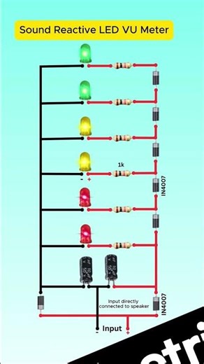 #electricial#led vu meter circuit#electrical#electrician