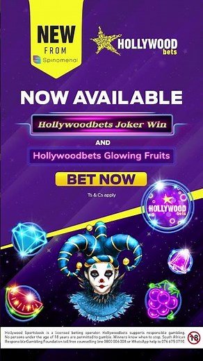 Spinomenal - Hollywoodbets Joker Win & Hollywoodbets Glowing Fruits