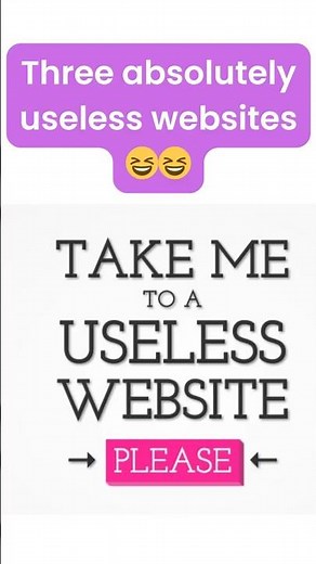 Top 3 useless websites 🌐👨🏻‍💻