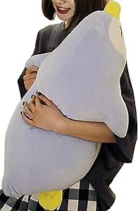 GOOC Emperor Penguin Stuffed Animals Cute Penguin Plush Doll Toys for Kids Plushies Penguin Stuffed Hugging Pillow Penguin Plush Throw Pillow Gift for Kids or Lovers (Blue, Big Penguin - 19.6 inch)