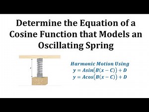 Find a Cosine Function That Models an Oscillating Spring: Harmonic Motion