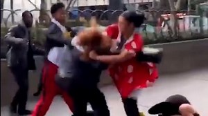 Video: Minnie Mouse fights with security guard in Las Vegas