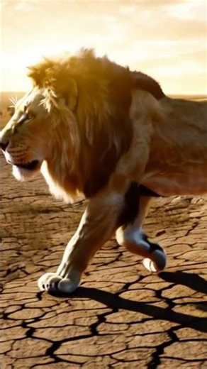 Massive Lion Stalks Zebra in Dramatic Savannah Chase