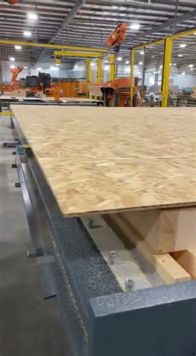Robot Home Factory Builds Wall Panels on Moving Jigs