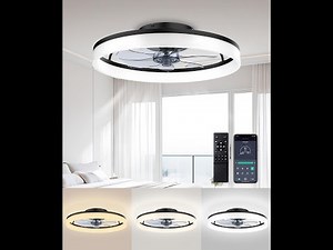 20" Modern Ceiling Fan with Light & Remote – Sleek, Silent, Smart!